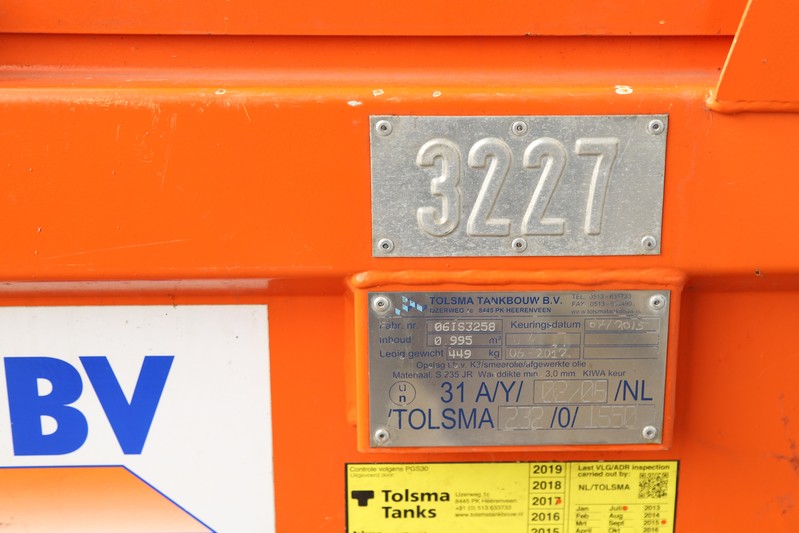 Brandstoftank 1.000 liter | IBC keur huren