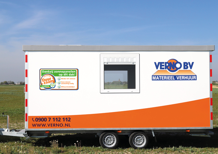 Schaftwagen 5 meter | Inclusief zonnepaneel & wc huren