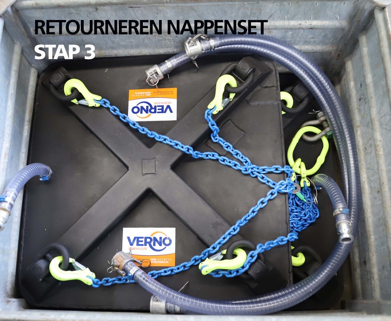 Nappenset | 75 x 75 | Inclusief hijsmiddelen huren