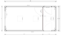 Schakelunit 6 x 3 meter inclusief voorportaal