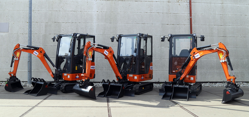 Mini-graafmachine 1.900 kg/diesel huren