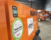 Compressor 8,4 m³ diesel en supergeluidgedempt met trekhaak