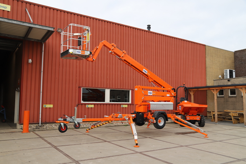 Knik-telescoop hoogwerker | 16,8 meter | Aanhanger | Accu huren