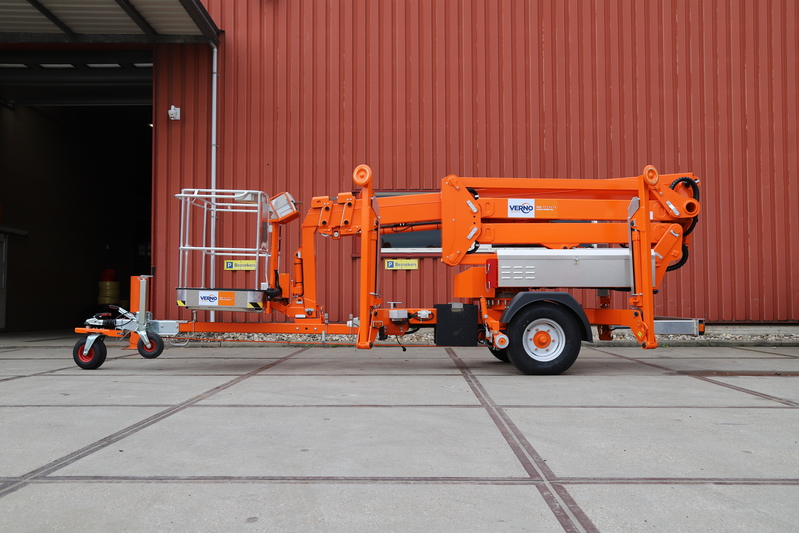 Knik-telescoop hoogwerker | 16,8 meter | Aanhanger | Accu huren