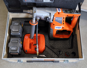 Accu-diamantboormachine tot doorsnede100 mm in koffer