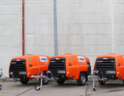 Compressor 3 mᶾ diesel supergeluidgedempt met vloeistofdichte bodem