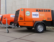 Compressor 8,4 m³ diesel supergeluidgedempt met trekhaak