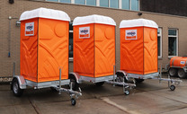 Mobiel toilet op aanhanger