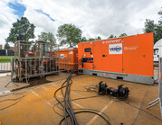 250 kVA Aggregaat Supergeluidgedempt in gebruik tijdens evenement.